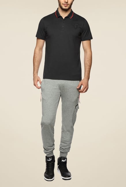 Puma Ferrari Black Polo T Shirt Puma Ferrari Black Polo T Shirt