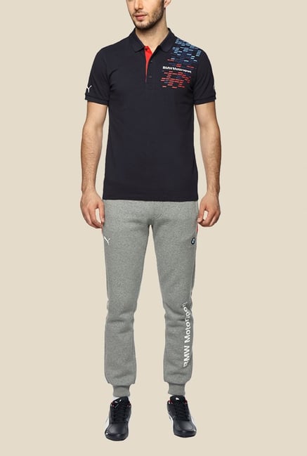 Puma BMW MSP Navy Graphic Polo T Shirt Puma BMW MSP Navy Graphic Polo T Shirt