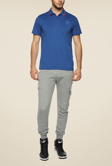 Puma Ferrari Blue Polo T Shirt Puma Ferrari Blue Polo T Shirt