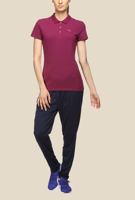Puma ESS Purple Polo T Shirt Puma ESS Purple Polo T Shirt