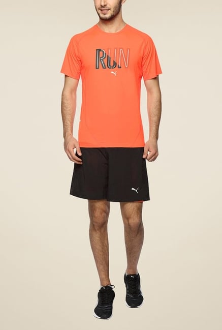 Puma Orange Printed T Shirt Puma Orange Printed T Shirt