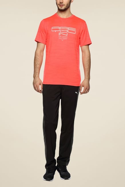 Puma Orange Printed T Shirt Puma Orange Printed T Shirt