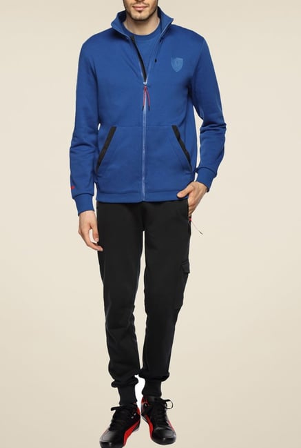 Puma Ferrari Blue Solid Jacket Puma Ferrari Blue Solid Jacket
