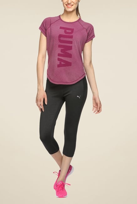 Puma Purple Printed T Shirt Puma Purple Printed T Shirt