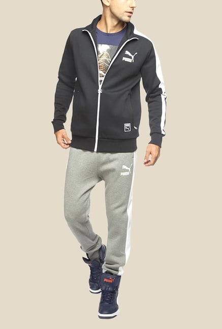 Puma T7 Track Black Solid Jacket Puma T7 Track Black Solid Jacket