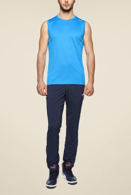 Puma Navy Solid Trackpant Puma Navy Solid Trackpant