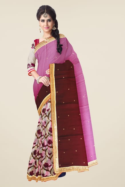 Triveni Multicolor Embroidered Chiffon Georgette Saree Triveni Multicolor Embroidered Chiffon Georgette Saree