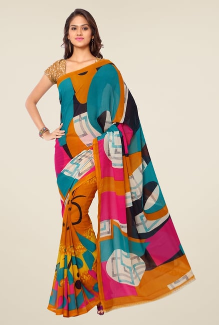 Triveni Multicolor Faux Georgette Saree Triveni Multicolor Faux Georgette Saree