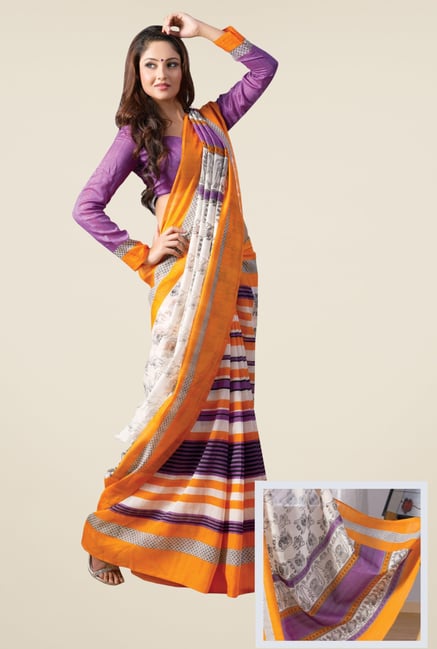 Triveni Multicolor Art Silk Printed Saree Triveni Multicolor Art Silk Printed Saree