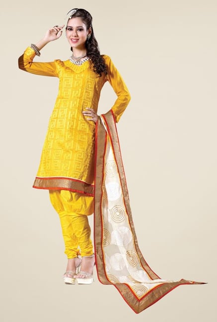 Triveni Yellow Printed Salwar Kameez Triveni Yellow Printed Salwar Kameez