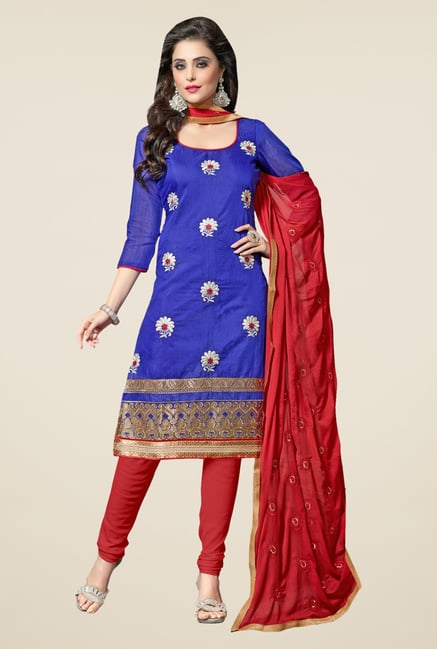 Triveni Blue Embroidered Salwar Kameez Triveni Blue Embroidered Salwar Kameez
