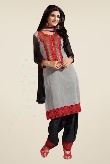Triveni Grey Embroidered Salwar Kameez Triveni Grey Embroidered Salwar Kameez