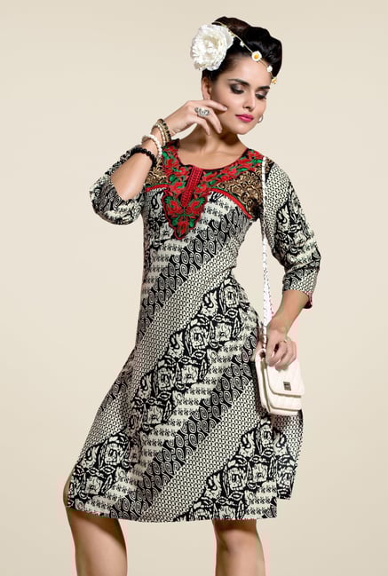 Triveni Black Printed Kurti Triveni Black Printed Kurti