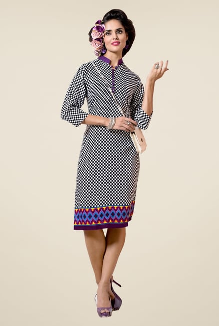 Triveni Black Printed Kurta Triveni Black Printed Kurta