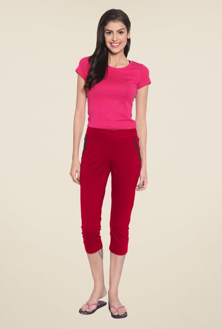 Sweet Dreams Red Solid Capris Sweet Dreams Red Solid Capris