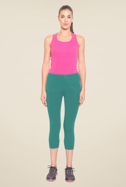 Sweet Dreams Green Solid Capris Sweet Dreams Green Solid Capris