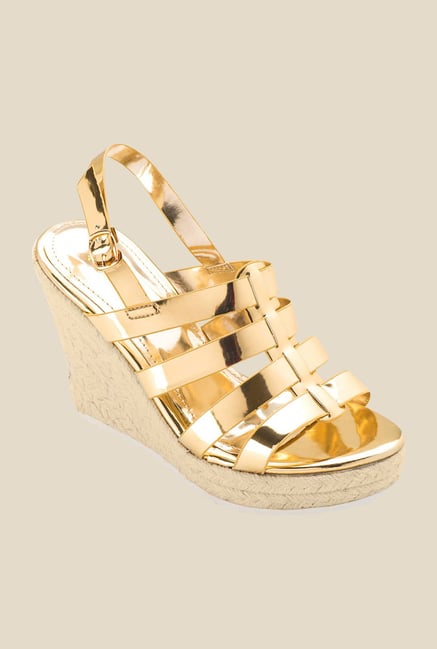 Tresmode Cannes Golden Back Strap Wedges Tresmode Cannes Golden Back Strap Wedges