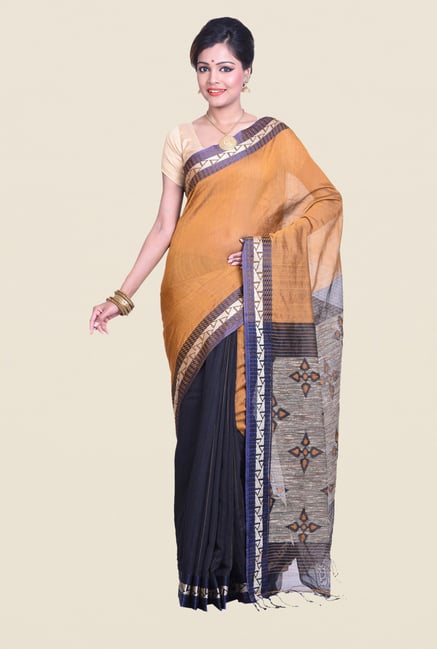Bengal Handloom Gold Cotton Silk Ghicha Saree Bengal Handloom Gold Cotton Silk Ghicha Saree