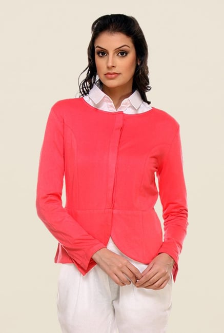 Kaaryah Coral Solid Jacket Kaaryah Coral Solid Jacket