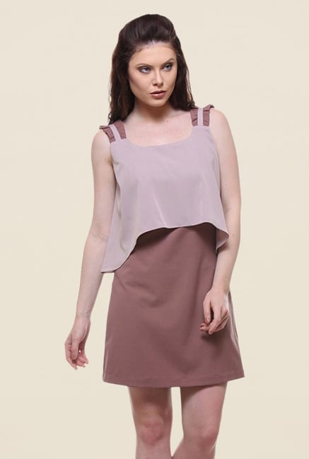 Kaaryah Blush Pink Solid Dress Kaaryah Blush Pink Solid Dress