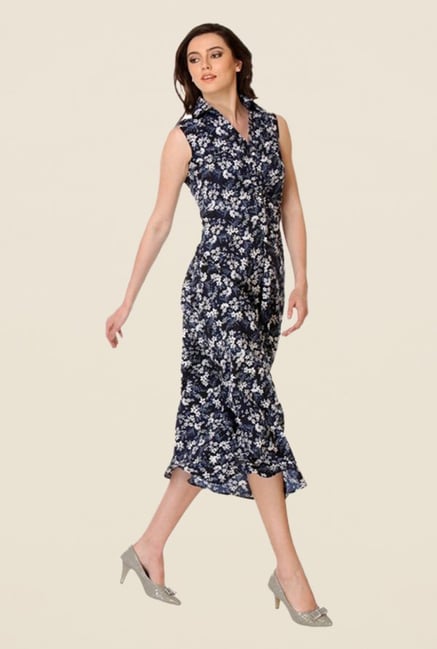 Kaaryah Indigo Floral Dress Kaaryah Indigo Floral Dress
