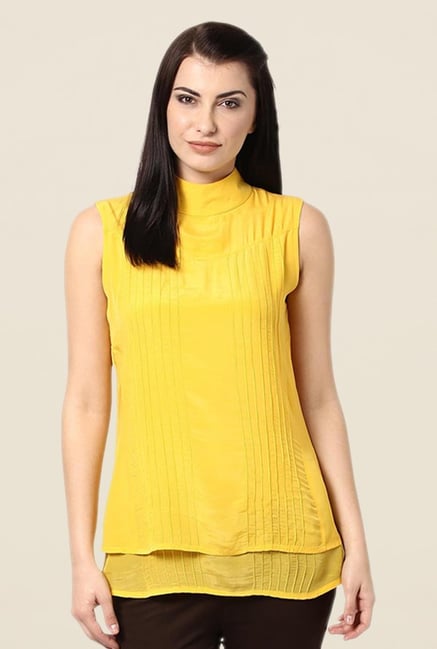 Kaaryah Yellow Solid Top Kaaryah Yellow Solid Top