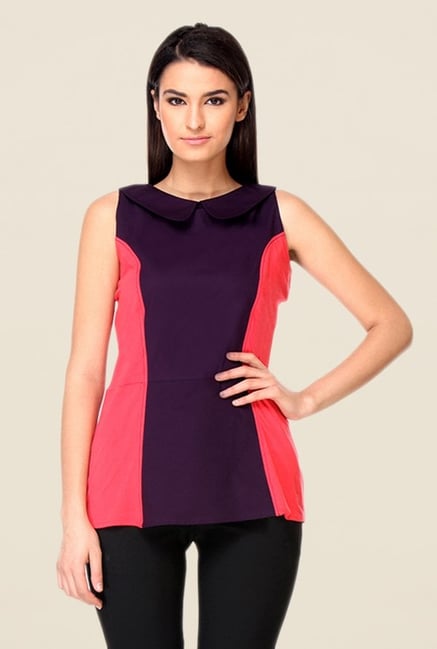 Kaaryah Purple Solid Top Kaaryah Purple Solid Top