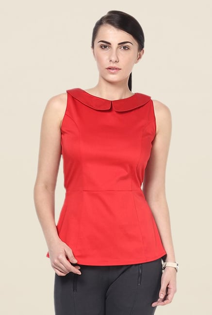 Kaaryah Red Solid Top Kaaryah Red Solid Top