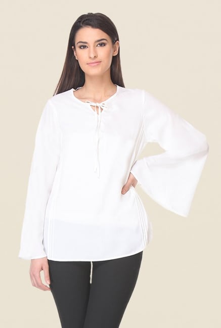Kaaryah White Solid Top Kaaryah White Solid Top