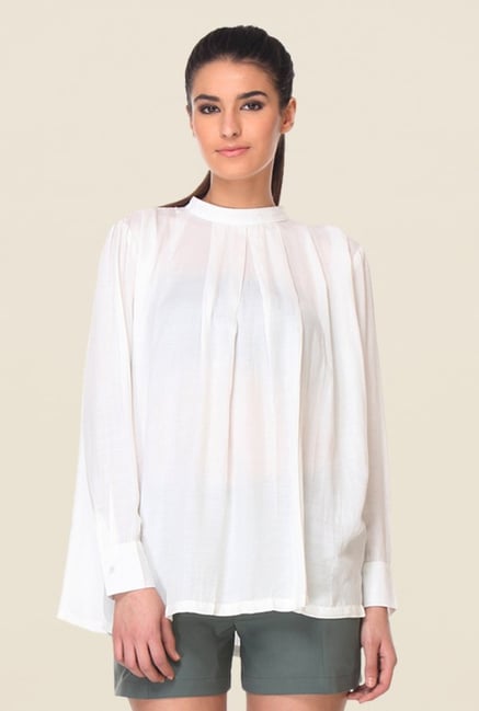 Kaaryah White Solid Top Kaaryah White Solid Top