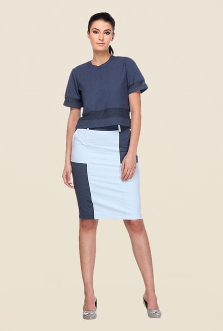 Kaaryah Navy Solid Top Kaaryah Navy Solid Top