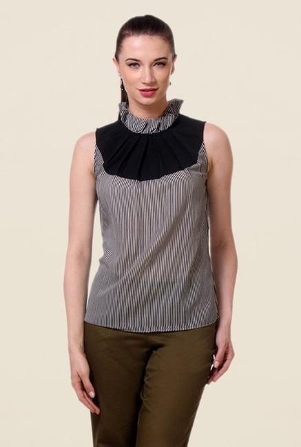 Kaaryah Black Striped Top Kaaryah Black Striped Top