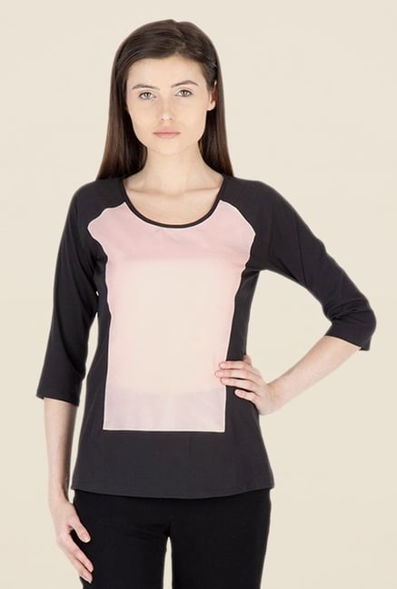 Kaaryah Black Solid Top Kaaryah Black Solid Top