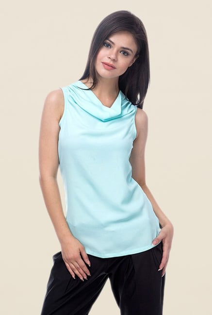 Kaaryah Blue Solid Top Kaaryah Blue Solid Top