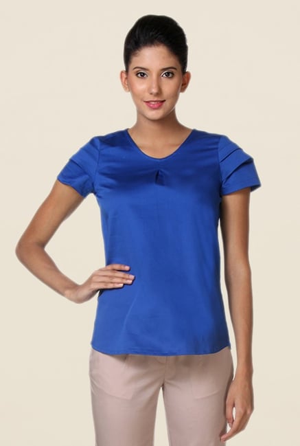 Kaaryah Blue Solid Top Kaaryah Blue Solid Top