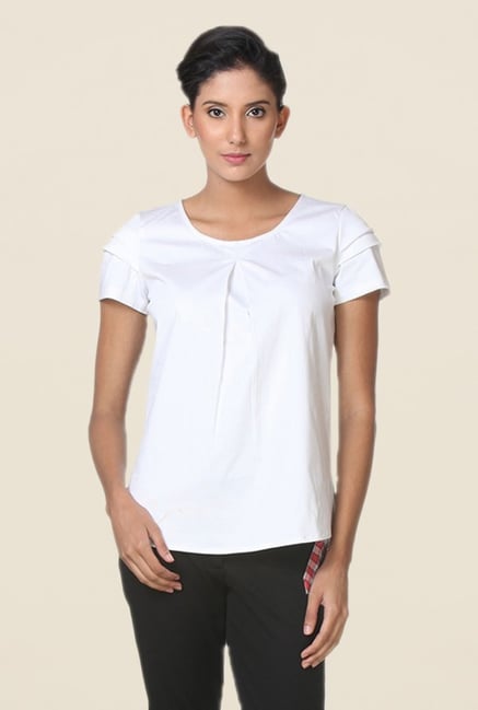 Kaaryah White Solid Top Kaaryah White Solid Top