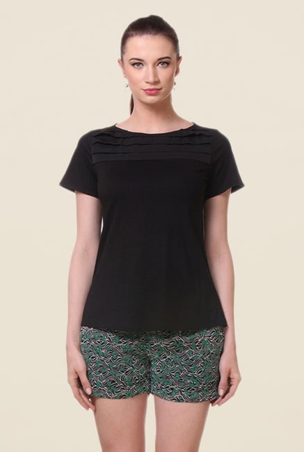 Kaaryah Black Solid Top Kaaryah Black Solid Top
