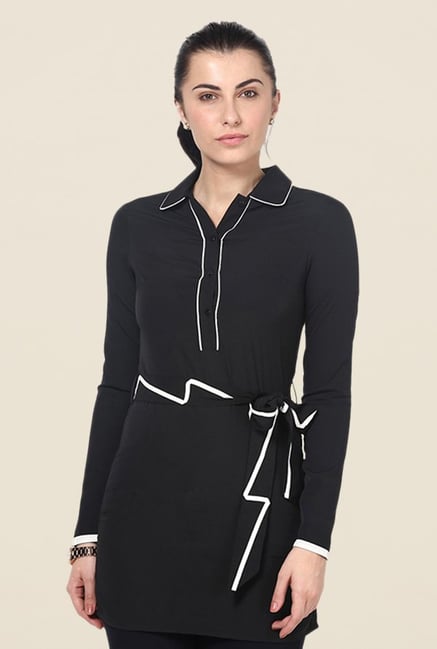 Kaaryah Black Solid Top Kaaryah Black Solid Top