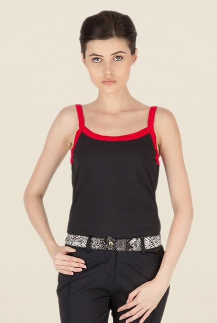 Kaaryah Black Solid Cami Top Kaaryah Black Solid Cami Top
