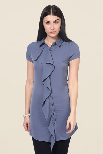 Kaaryah Grey Solid Top Kaaryah Grey Solid Top