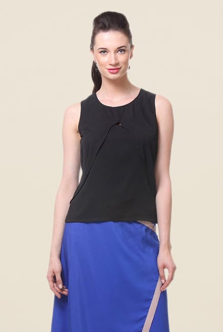 Kaaryah Black Solid Top Kaaryah Black Solid Top