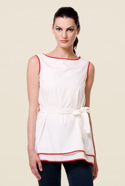Kaaryah White Solid Top Kaaryah White Solid Top
