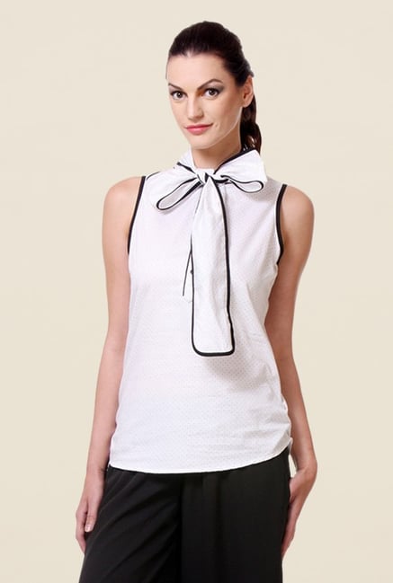 Kaaryah White Solid Top Kaaryah White Solid Top