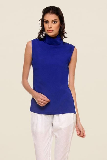 Kaaryah Blue Solid Top Kaaryah Blue Solid Top