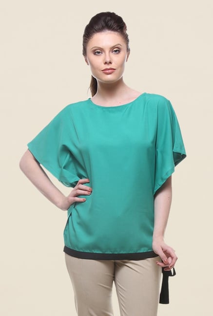 Kaaryah Teal Solid Top Kaaryah Teal Solid Top