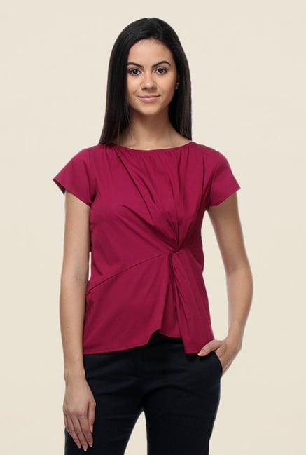 Kaaryah Magenta Solid Top Kaaryah Magenta Solid Top