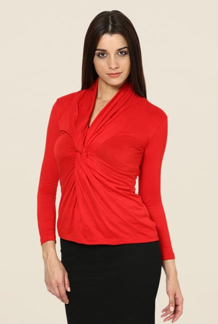 Kaaryah Red Solid Top Kaaryah Red Solid Top