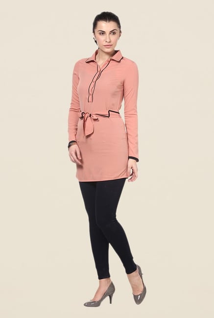 Kaaryah Peach Solid Top Kaaryah Peach Solid Top
