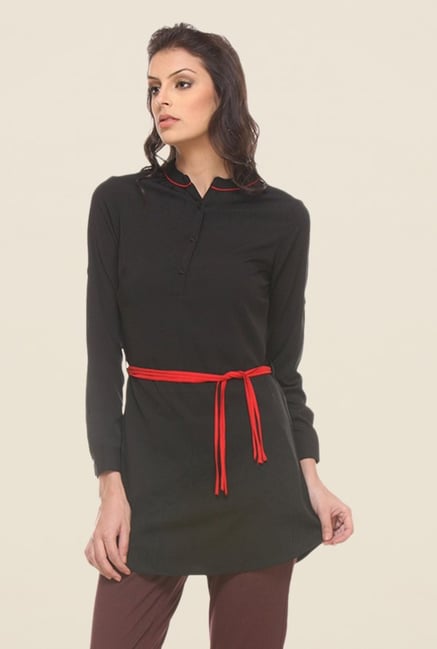 Kaaryah Black Solid Top Kaaryah Black Solid Top