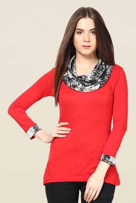 Kaaryah Red Solid Top Kaaryah Red Solid Top